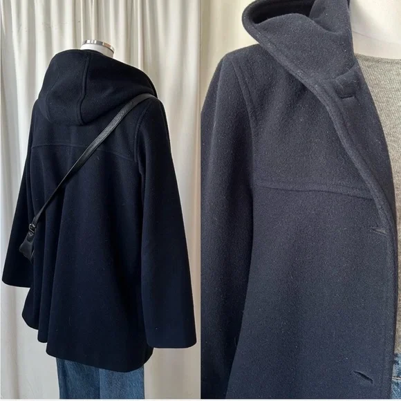 Vintage Navy J. Percy wool peacoat with hood size Medium. - Picture 6 of 8
